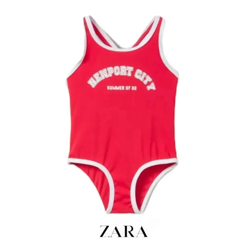 ZARA Kids | Red | “NEWPORT CITY” SWIMSUIT